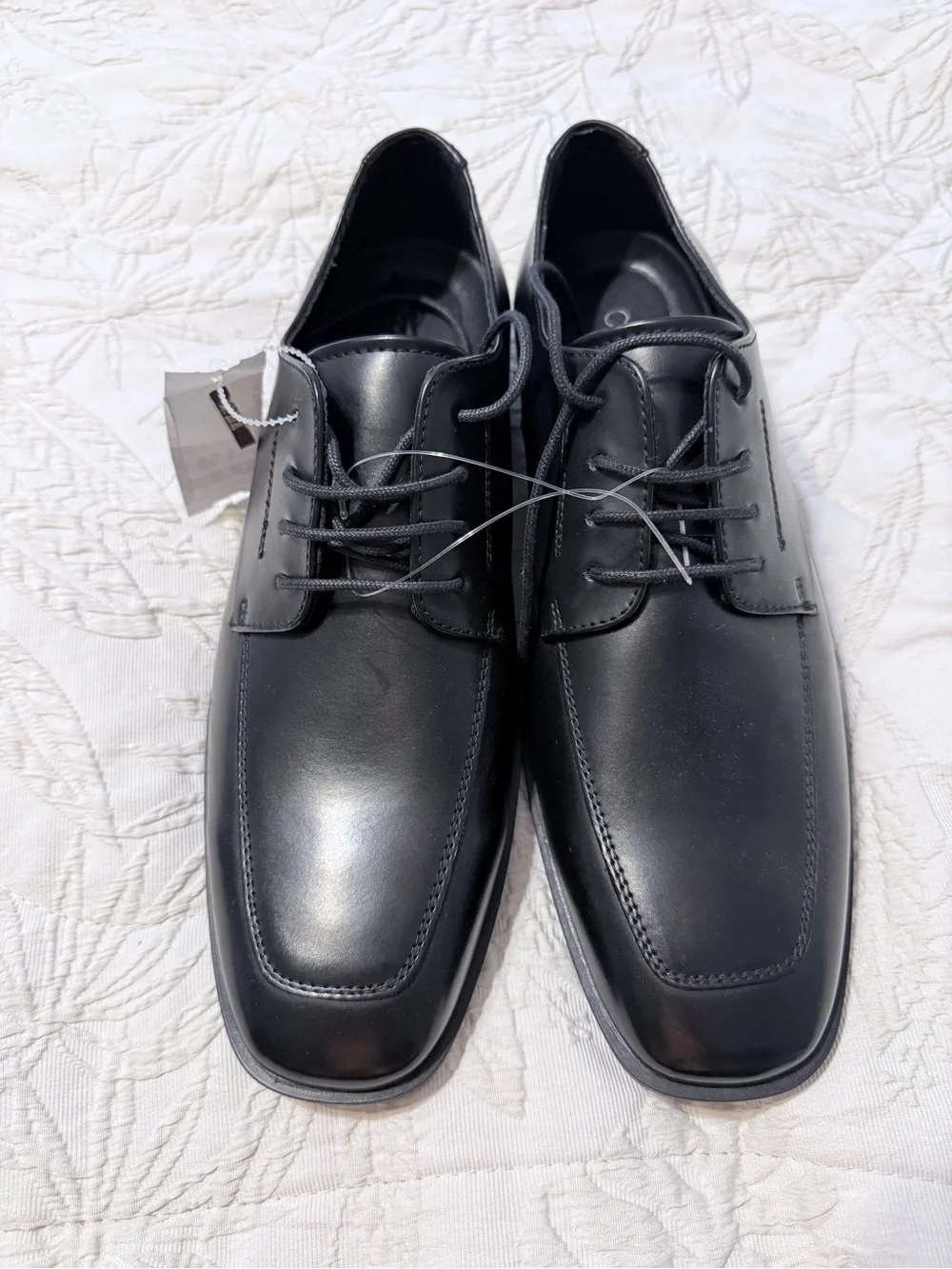 Calvin Klein Malike Black Square Toe Lace-Up Oxfords Size 9.5